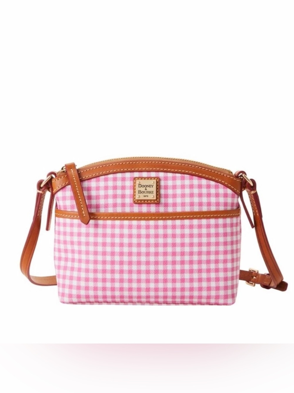 DOONEY & BOURKE NWT Pink/White Gingham Dome Crossbody Bag
